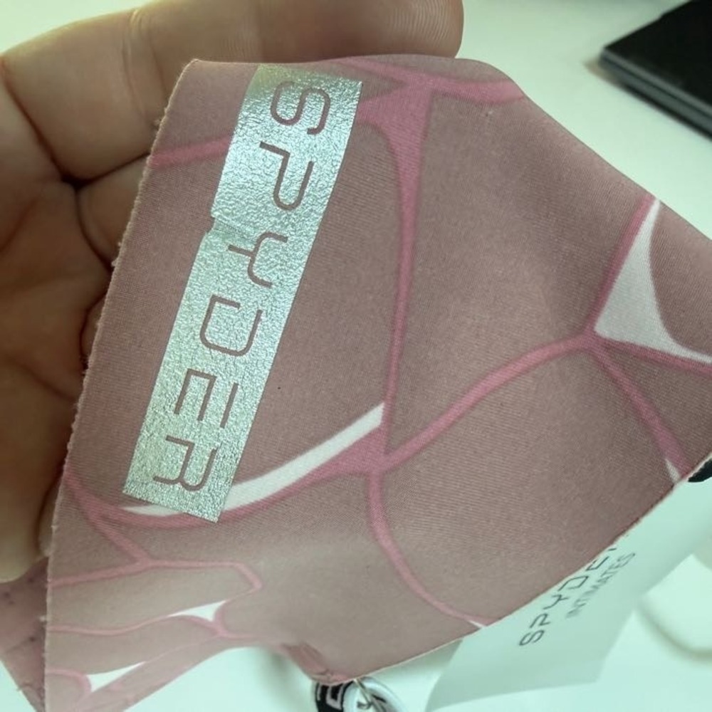 Spyder Push Up Bra Pink Women 38C Geo Marble New! - Picture 3 of 7